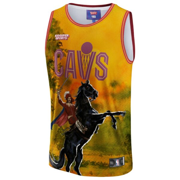 Cleveland Cavaliers NBA & KidSuper Studios by Fanatics Unisex Hometown Jersey - Gold - Image 3
