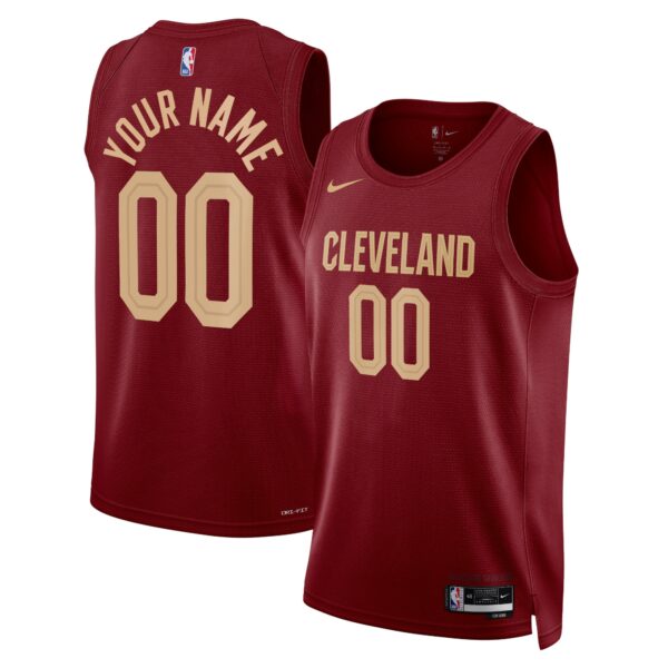 Cleveland Cavaliers Nike Unisex Swingman Custom Jersey Burgundy - Icon Edition