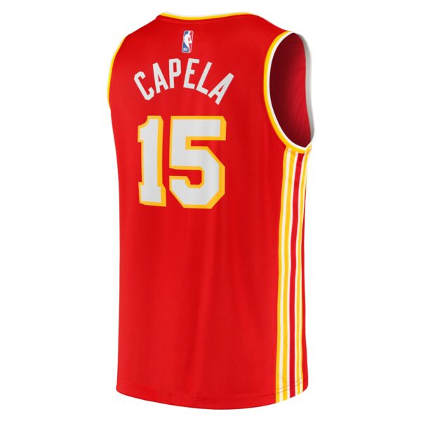 Clint Capela Atlanta Hawks Fanatics 2021/22 Fast Break Replica Jersey - Icon Edition - Red - Image 4