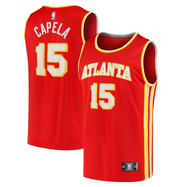 Clint Capela Atlanta Hawks Fanatics 2021/22 Fast Break Replica Jersey - Icon Edition - Red - Image 2