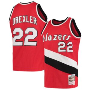 Clyde Drexler Portland Trail Blazers Mitchell & Ness 1983/84 Hardwood Classics Swingman Jersey - Red