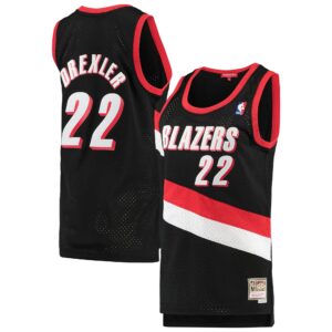 Clyde Drexler Portland Trail Blazers Mitchell & Ness Women's 1991/92 Hardwood Classics Swingman Jersey - Black