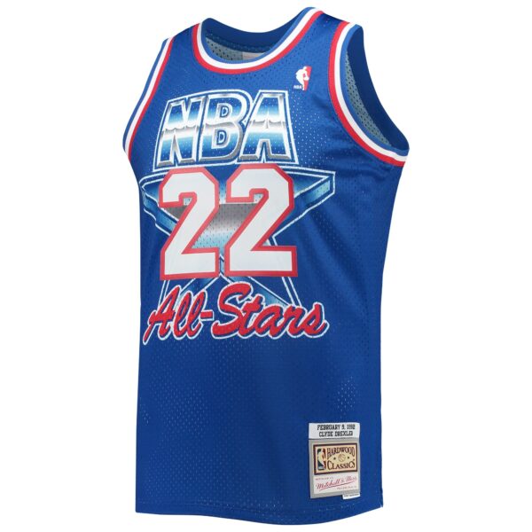 Clyde Drexler Western Conference Mitchell & Ness Hardwood Classics 1992 NBA All-Star Game Swingman Jersey - Royal - Image 3