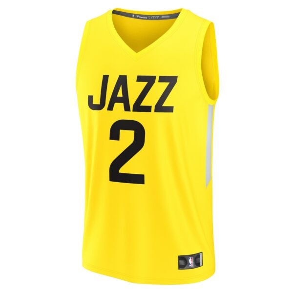 Collin Sexton Utah Jazz Fanatics Fast Break Replica Jersey - Icon Edition - Gold - Image 3