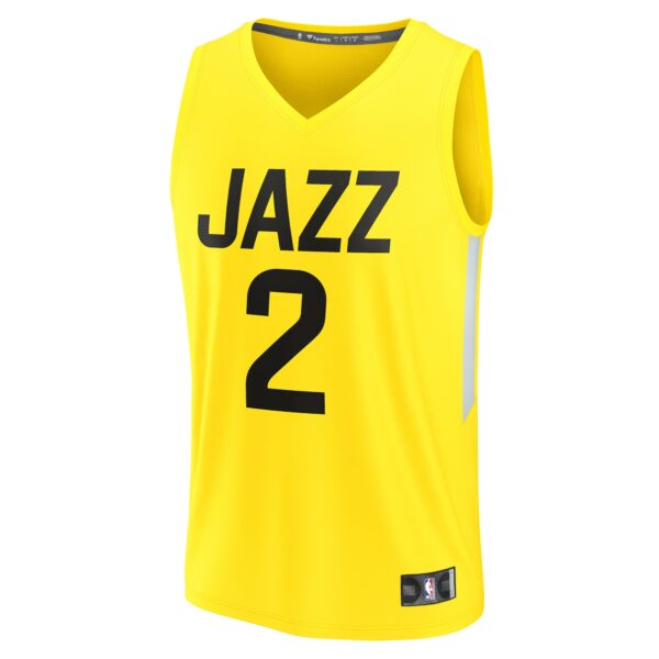 Collin Sexton Utah Jazz Fanatics Fast Break Replica Player Jersey - Icon Edition - Yellow - Image 3