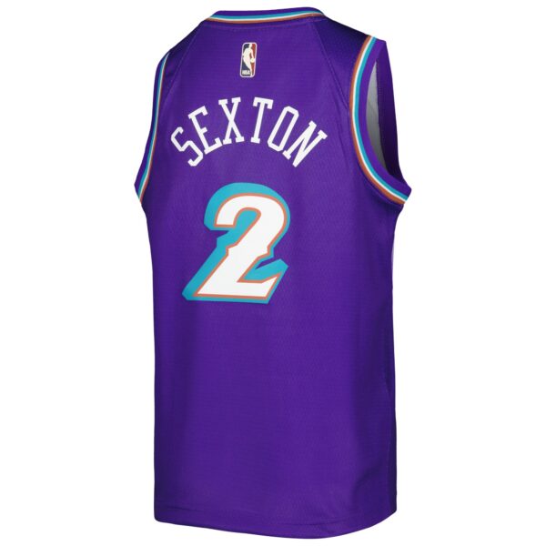 Collin Sexton Utah Jazz Nike Youth 2022/23 Swingman Jersey - City Edition - Purple - Image 4