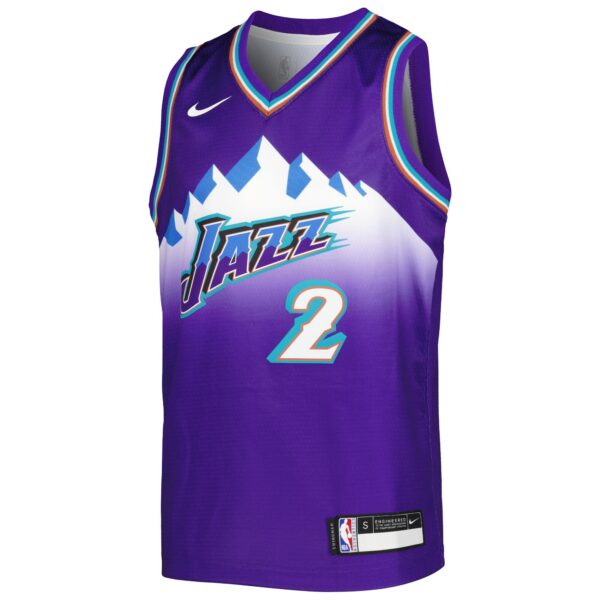 Collin Sexton Utah Jazz Nike Youth 2022/23 Swingman Jersey - City Edition - Purple - Image 3