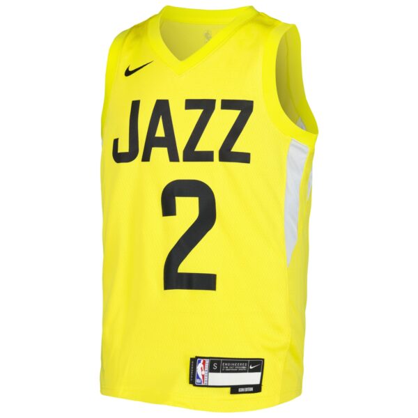 Collin Sexton Utah Jazz Nike Youth Swingman Jersey - Icon Edition - Yellow - Image 3