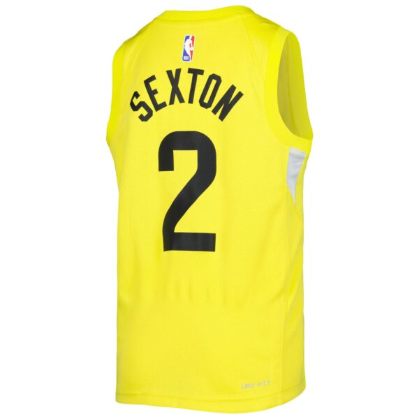 Collin Sexton Utah Jazz Nike Youth Swingman Jersey - Icon Edition - Yellow - Image 4