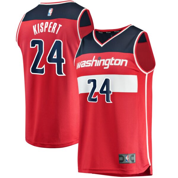 Corey Kispert Washington Wizards Fanatics Fast Break Replica Jersey - Icon Edition - Red - Image 2