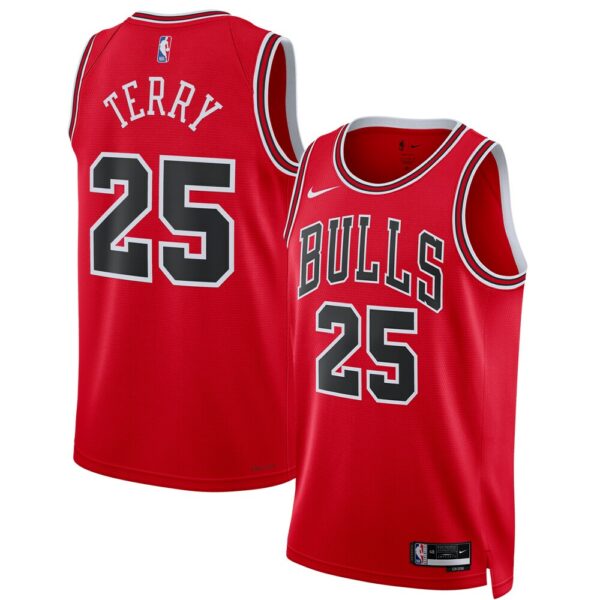 Dalen Terry Chicago Bulls Nike Unisex 2022 NBA Draft First Round Pick Swingman Jersey - Icon Edition - Red - Image 2