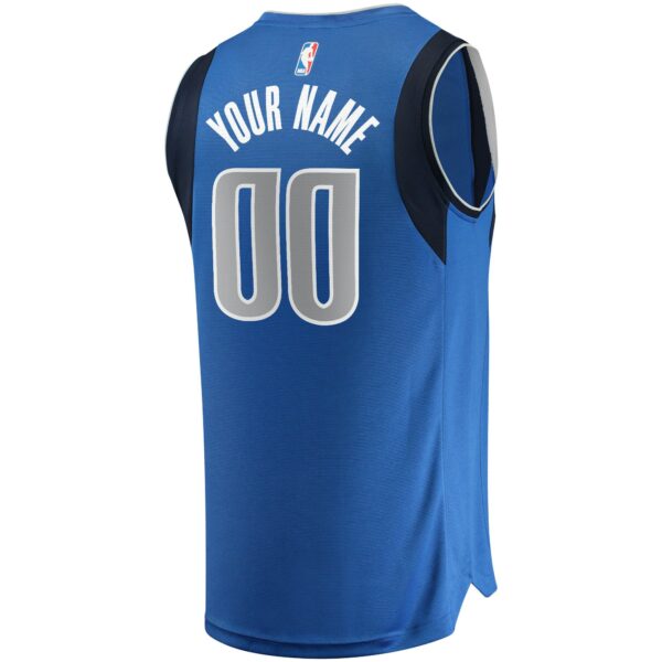 Dallas Mavericks Fanatics Youth Fast Break Custom Replica Jersey Blue - Icon Edition - Image 4