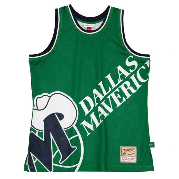 Dallas Mavericks Mitchell & Ness Hardwood Classics Blown Out Fashion Jersey - Green - Image 3