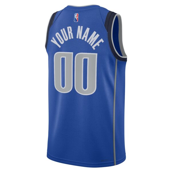 Dallas Mavericks Nike 2021/22 Diamond Swingman Custom Jersey - Icon Edition - Blue - Image 4