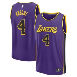Dalton Knecht Los Angeles Lakers Fanatics Fast Break Replica Player Jersey - Statement Edition - Purple