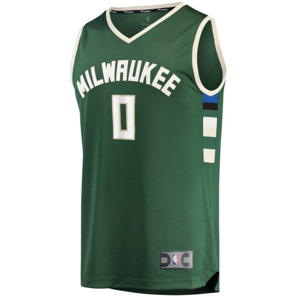 Damian Lillard Milwaukee Bucks Fanatics Men's Fast Break Player Jersey - Icon Edition - Hunter Green - Image 3