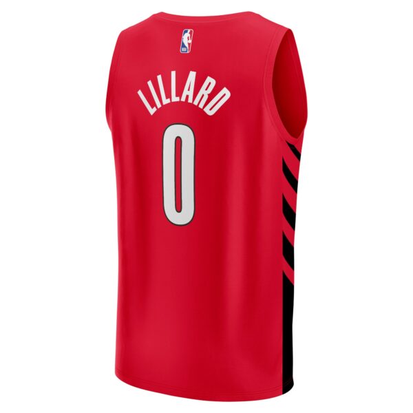 Damian Lillard Portland Trail Blazers Fanatics Fast Break Replica Player Jersey - Statement Edition - Red - Image 4