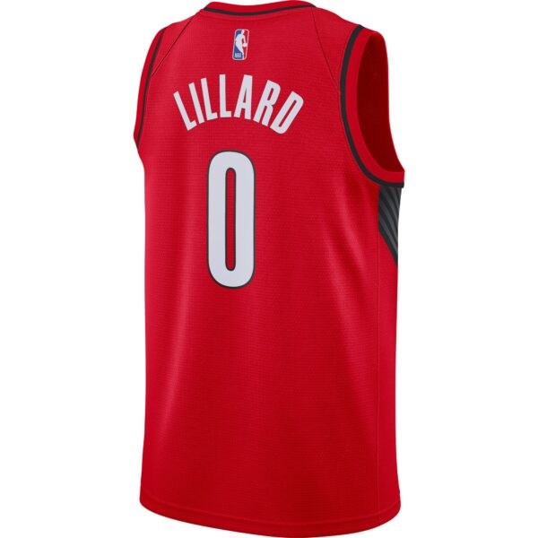 Damian Lillard Portland Trail Blazers Jordan Brand 2020/21 Swingman Jersey - Statement Edition - Red - Image 4