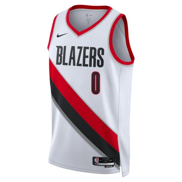 Damian Lillard Portland Trail Blazers Nike Unisex Swingman Jersey - Association Edition - White - Image 3