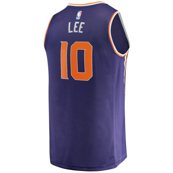 Damion Lee Phoenix Suns Fanatics Fast Break Replica Jersey - Icon Edition - Purple - Image 4