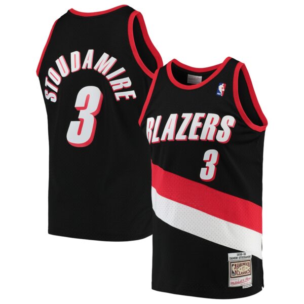 Damon Stoudamire Portland Trail Blazers Mitchell & Ness 1999/00 Hardwood Classics Swingman Jersey - Black - Image 2