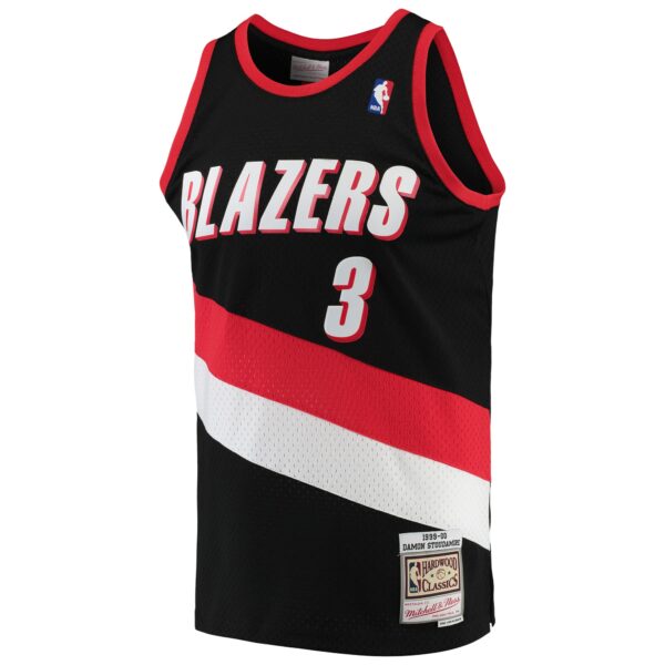 Damon Stoudamire Portland Trail Blazers Mitchell & Ness 1999/00 Hardwood Classics Swingman Jersey - Black - Image 3