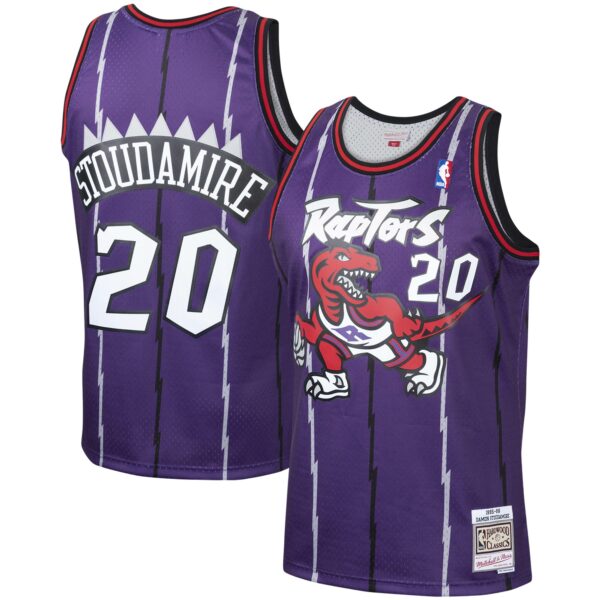 Damon Stoudamire Toronto Raptors Mitchell & Ness 1995/96 Hardwood Classics Swingman Jersey - Purple - Image 2