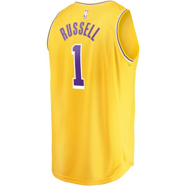 D'Angelo Russell Los Angeles Lakers Fanatics Youth Fast Break Player Jersey - Icon Edition - Gold - Image 4