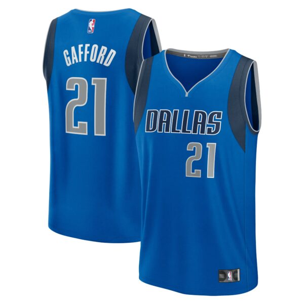 Daniel Gafford Dallas Mavericks Fanatics Youth Fast Break Player Jersey - Icon Edition - Blue - Image 2