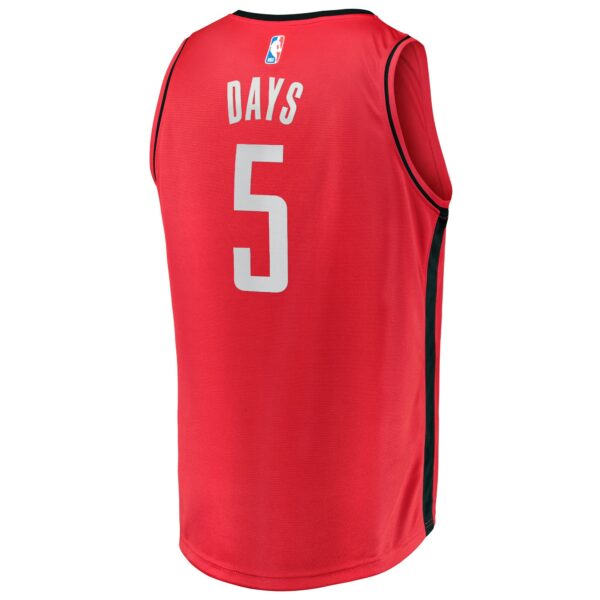 Darius Days Houston Rockets Fanatics Fast Break Player Jersey - Icon Edition - Red - Image 4