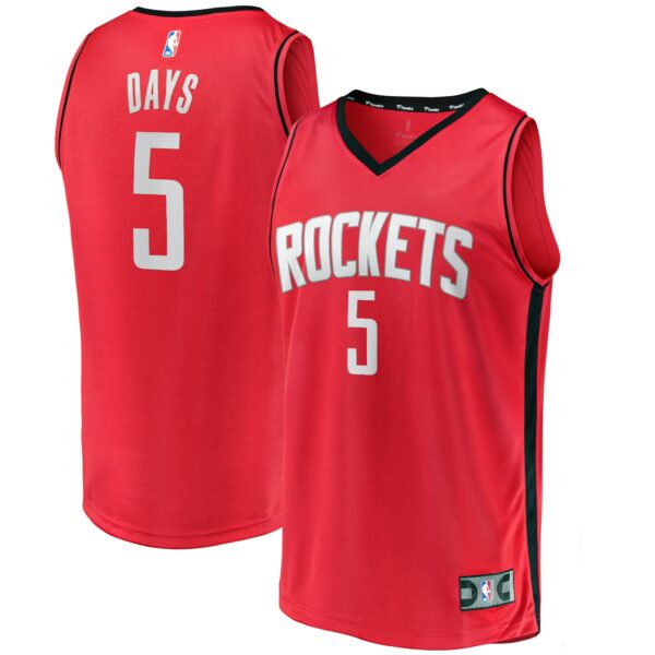 Darius Days Houston Rockets Fanatics Fast Break Player Jersey - Icon Edition - Red - Image 2