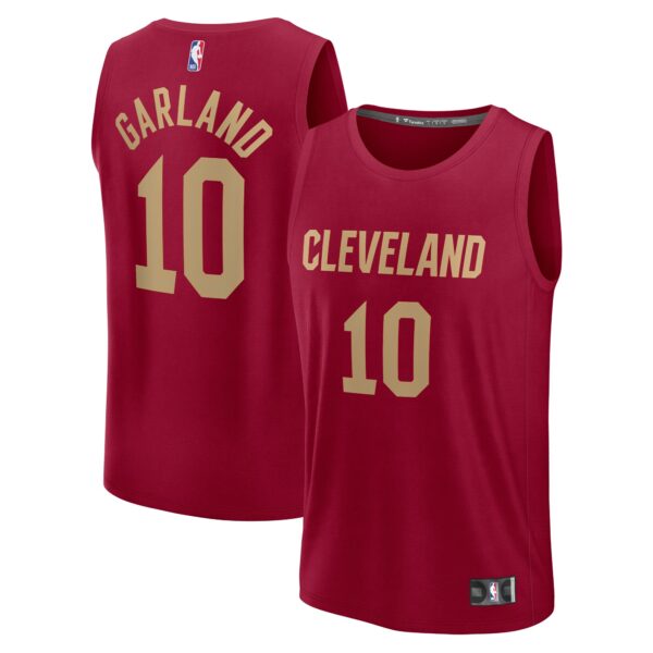 Darius Garland Cleveland Cavaliers Fanatics Fast Break Player Jersey - Icon Edition - Wine - Image 2