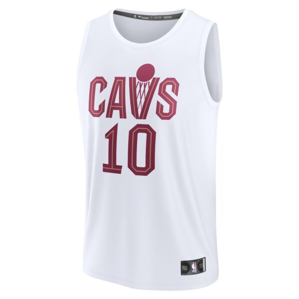 Darius Garland Cleveland Cavaliers Fanatics Fast Break Replica Player Jersey - Association Edition - White - Image 3