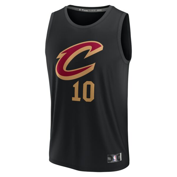 Darius Garland Cleveland Cavaliers Fanatics Fast Break Replica Player Jersey - Statement Edition - Black - Image 3