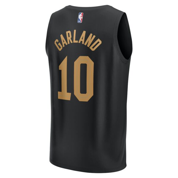 Darius Garland Cleveland Cavaliers Fanatics Fast Break Replica Player Jersey - Statement Edition - Black - Image 4