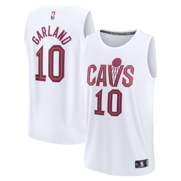 Darius Garland Cleveland Cavaliers Fanatics Youth Fast Break Replica Player Jersey - Association Edition - White - Image 2