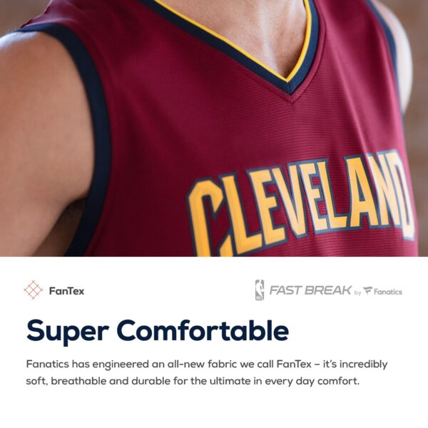 Darius Garland Cleveland Cavaliers Fanatics Youth Replica Fast Break Jersey Wine - Icon Edition - Image 7