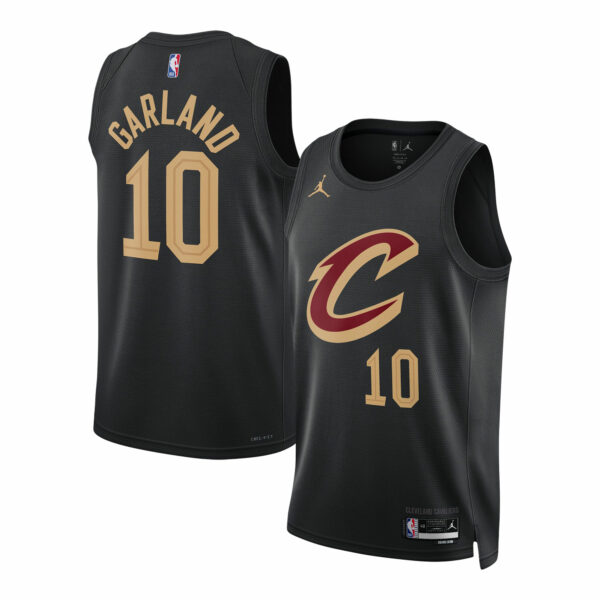 Darius Garland Cleveland Cavaliers Jordan Brand Unisex Swingman Jersey - Statement Edition - Black - Image 2