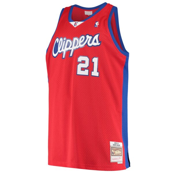 Darius Miles LA Clippers Mitchell & Ness Hardwood Classics Swingman Jersey - Red - Image 3