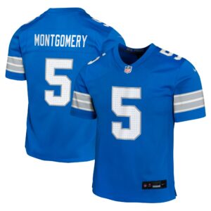 David Montgomery Detroit Lions Nike Youth Team Player Game Jersey - Blue