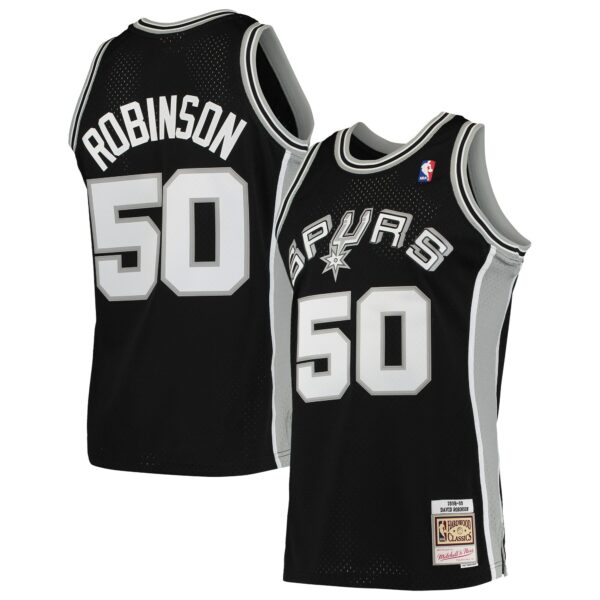 David Robinson San Antonio Spurs Mitchell & Ness 1991/92 Hardwood Classics Swingman Jersey - Black - Image 2