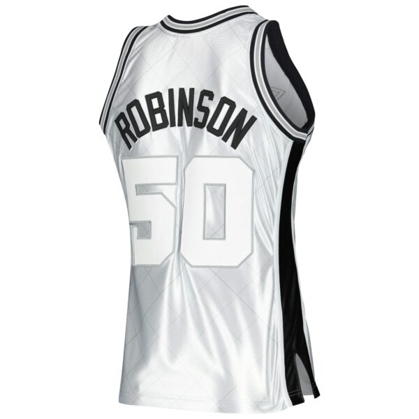 David Robinson San Antonio Spurs Mitchell & Ness 1998/99 Hardwood Classics 75th Anniversary Swingman Jersey - Platinum - Image 4