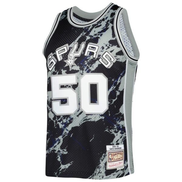 David Robinson San Antonio Spurs Mitchell & Ness 1998/99 Hardwood Classics Marble Swingman Jersey - Black - Image 3