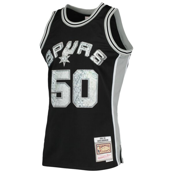 David Robinson San Antonio Spurs Mitchell & Ness 1998/99 Hardwood Classics NBA 75th Anniversary Diamond Swingman Jersey - Black - Image 3