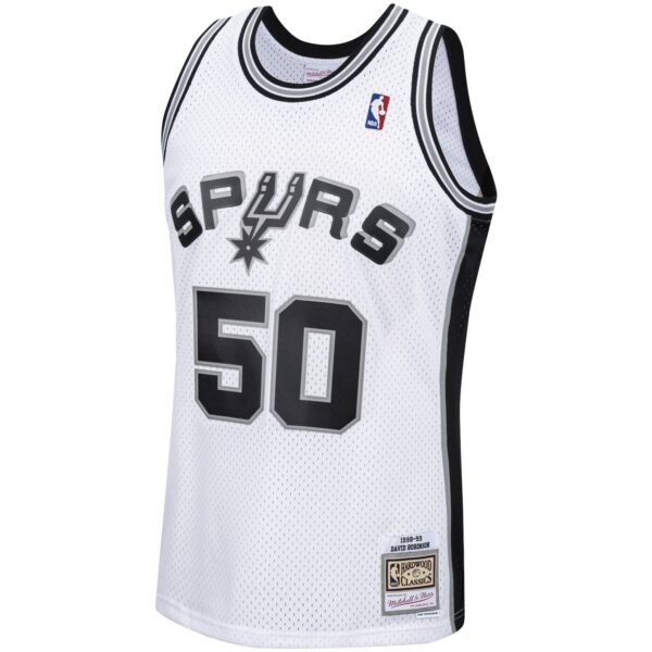 David Robinson San Antonio Spurs Mitchell & Ness 1998/99 Hardwood Classics Swingman Jersey - White - Image 3