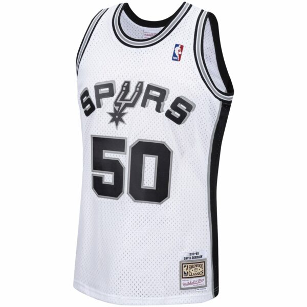 David Robinson San Antonio Spurs Mitchell & Ness 1998/99 Hardwood Classics Swingman Jersey - White - Image 3