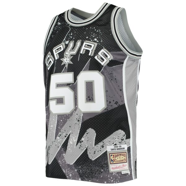 David Robinson San Antonio Spurs Mitchell & Ness Hardwood Classics 1998/99 Hyper Hoops Swingman Jersey - Black - Image 3