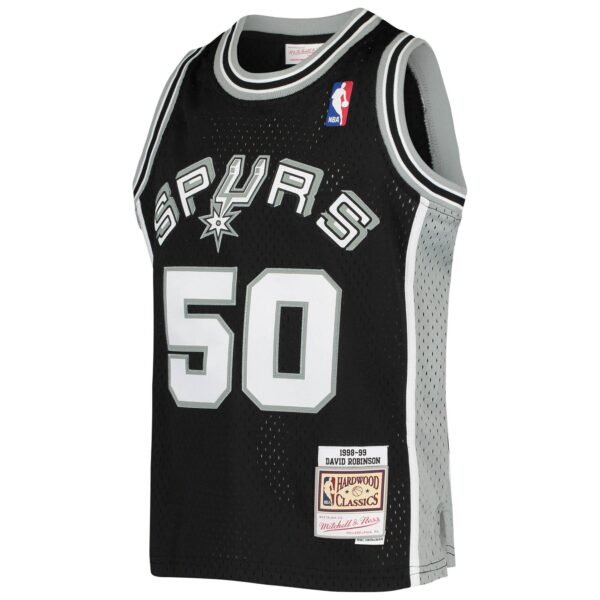 David Robinson San Antonio Spurs Mitchell & Ness Youth 1998/99 Hardwood Classics Swingman Jersey - Black - Image 3