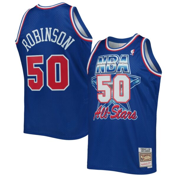 David Robinson Western Conference Mitchell & Ness Hardwood Classics 1992 NBA All-Star Game Swingman Jersey - Royal - Image 2