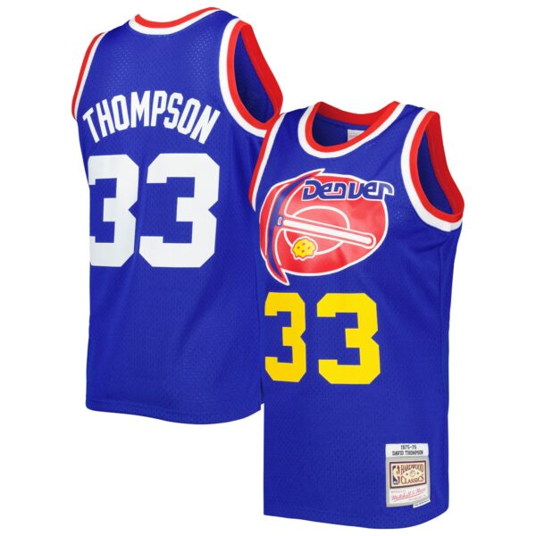 David Thompson Denver Nuggets Mitchell & Ness Hardwood Classics 1975/76 Swingman Jersey - Royal - Image 2